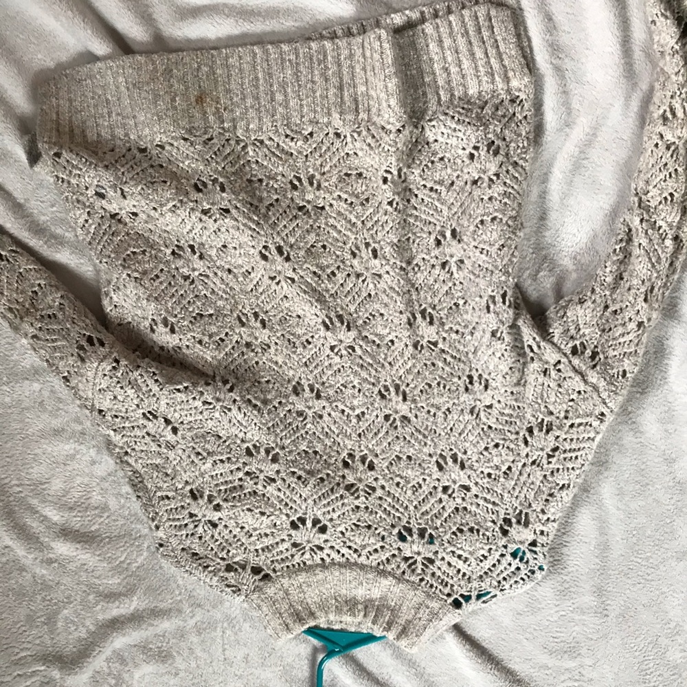 Gray knit sweater